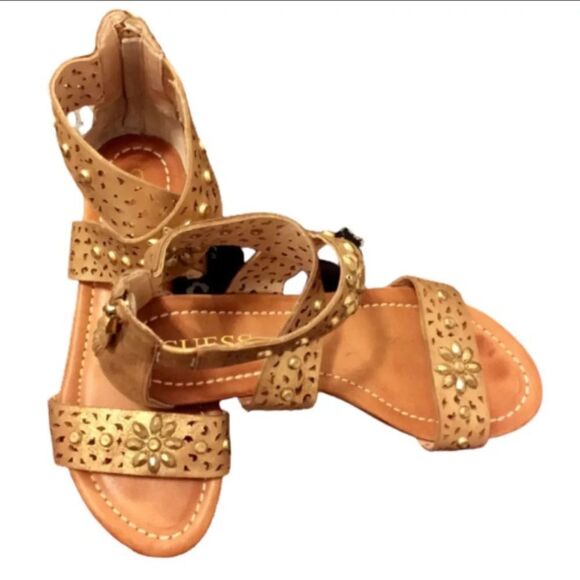 Guess‎ Bohemian Gold sandals Size 6M - Picture 1 of 6